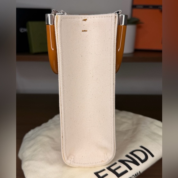 Fendi Sunshine Shopper Tote - Canvas and Leather - W/ Dustbag - Picture 6 of 17